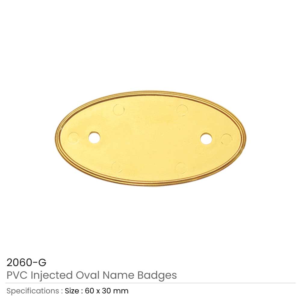 PVC Injected Oval Name Badges