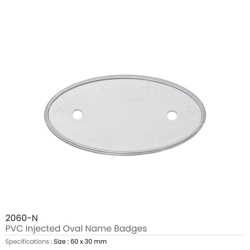 PVC Injected Oval Name Badges