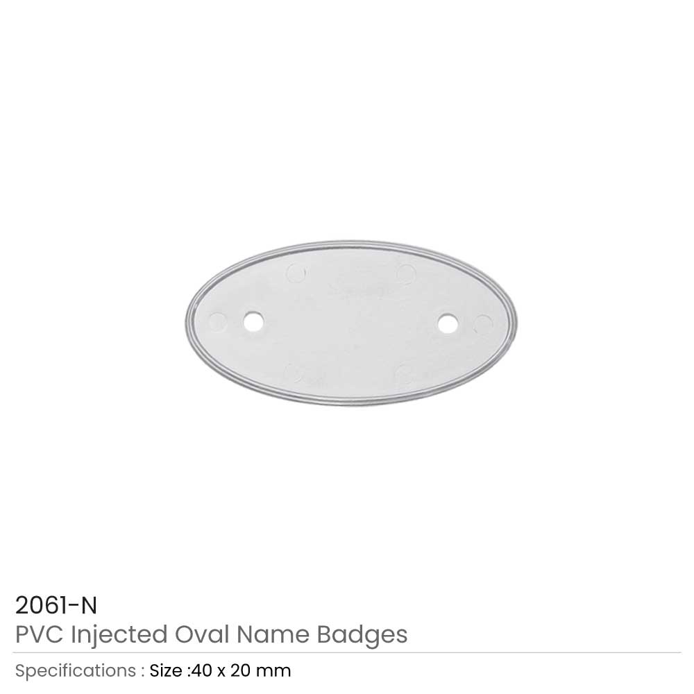 PVC Injected Oval Name Badges