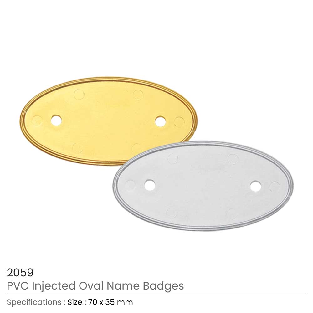 PVC Injected Oval Name Badges