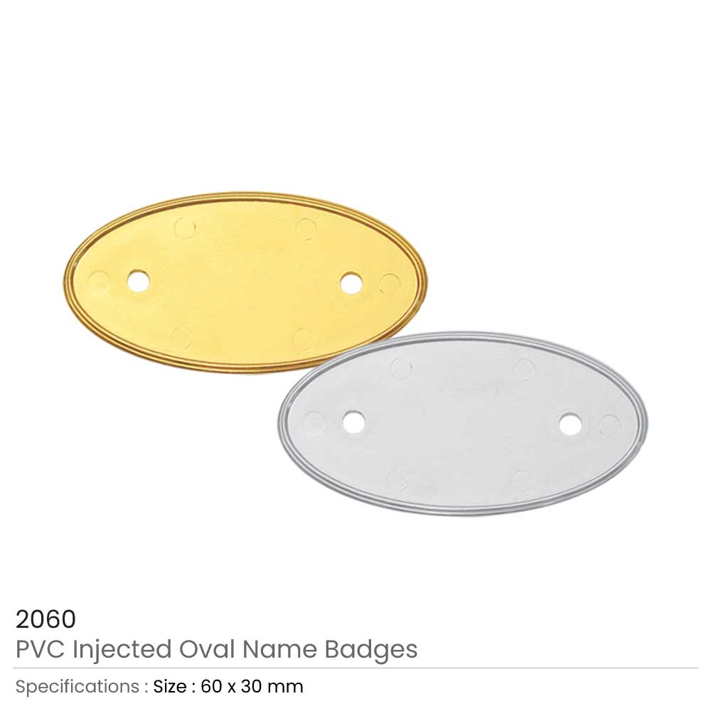 PVC Injected Oval Name Badges