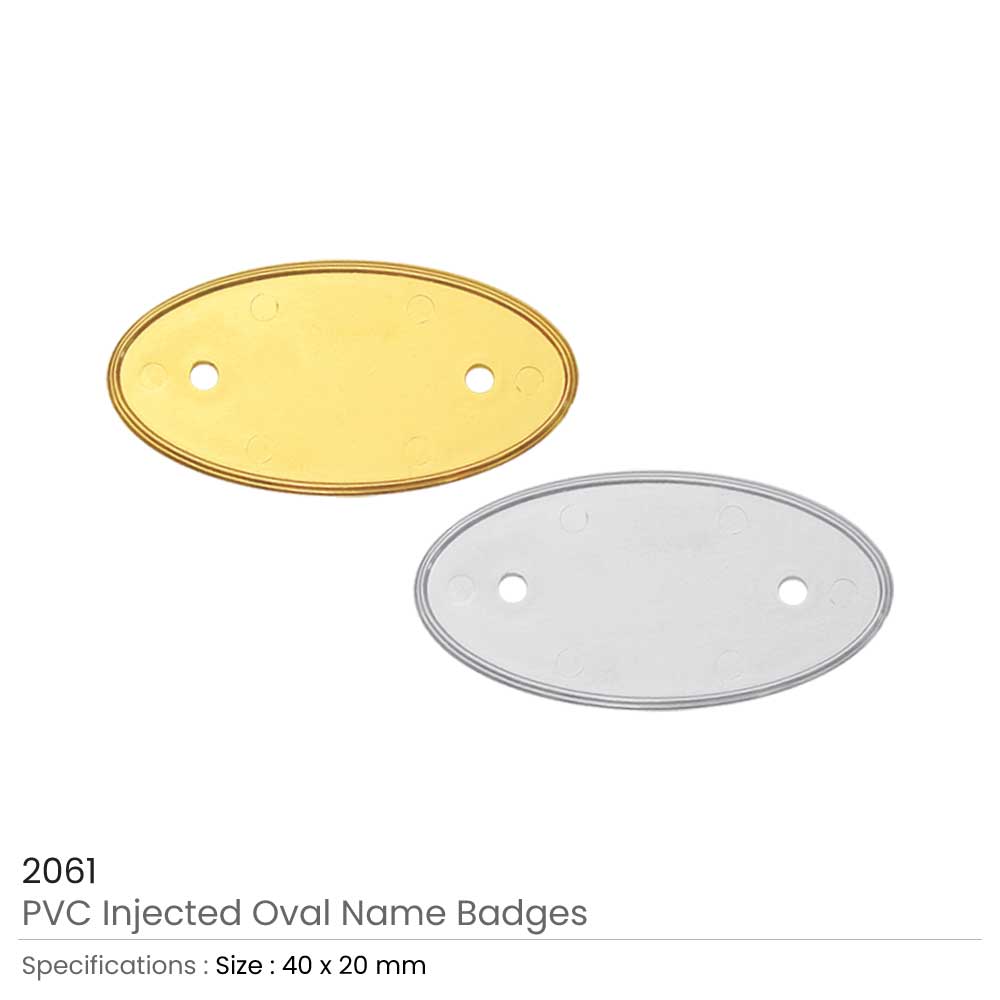 PVC Injected Oval Name Badges