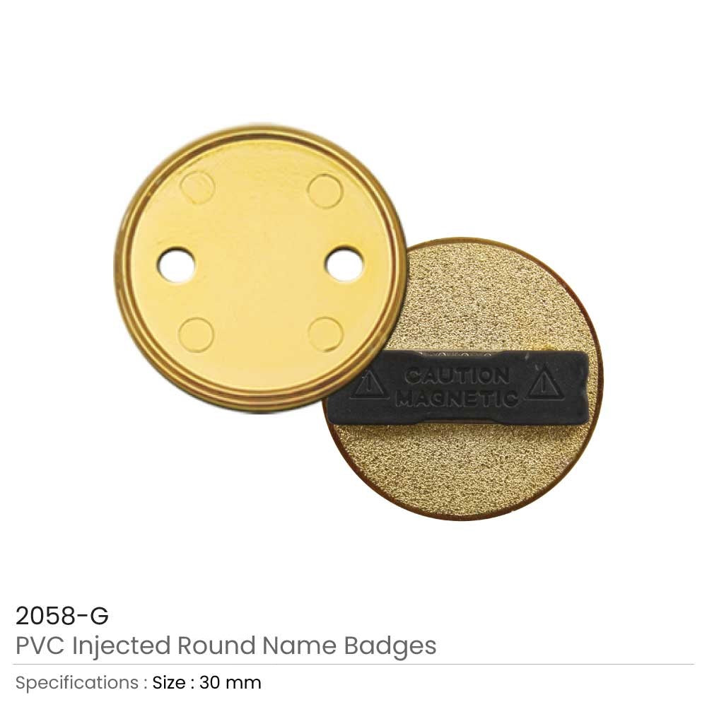 PVC Injected Round Badges