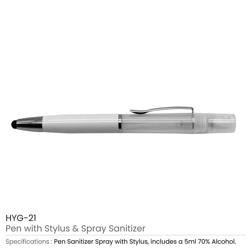 Pen with Stylus and Sanitizer Spray