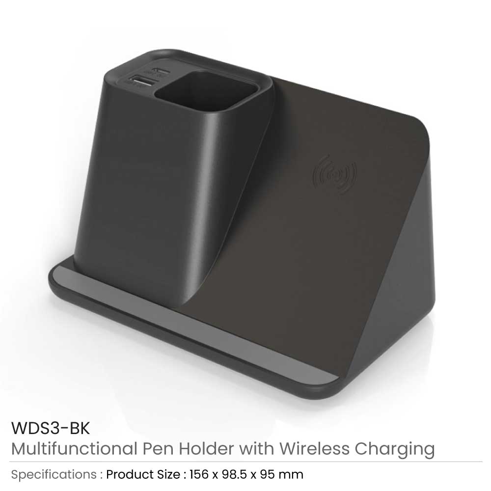 Multifunction Pen Holder with Wireless Charging