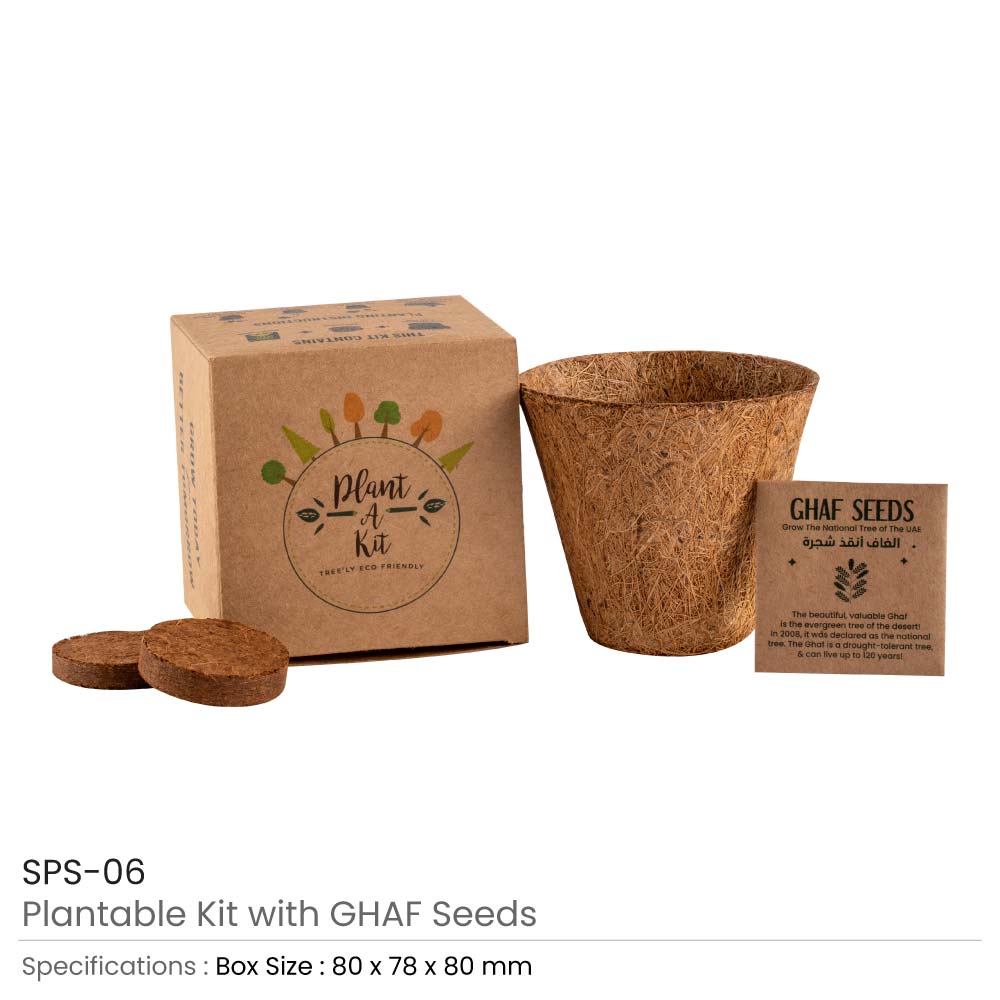 Plantable Kit with GHAF Seeds in Kraft Box