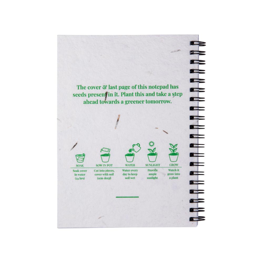 Plantable Notepads B6 with Seed Covers &amp; Spiral Binding