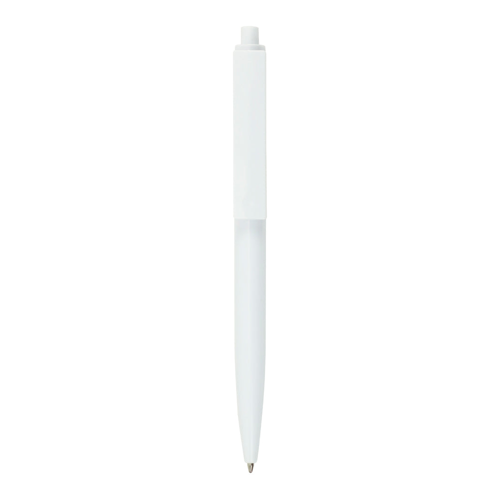 Plastic Pens White Color, Push Button, Wide Clip