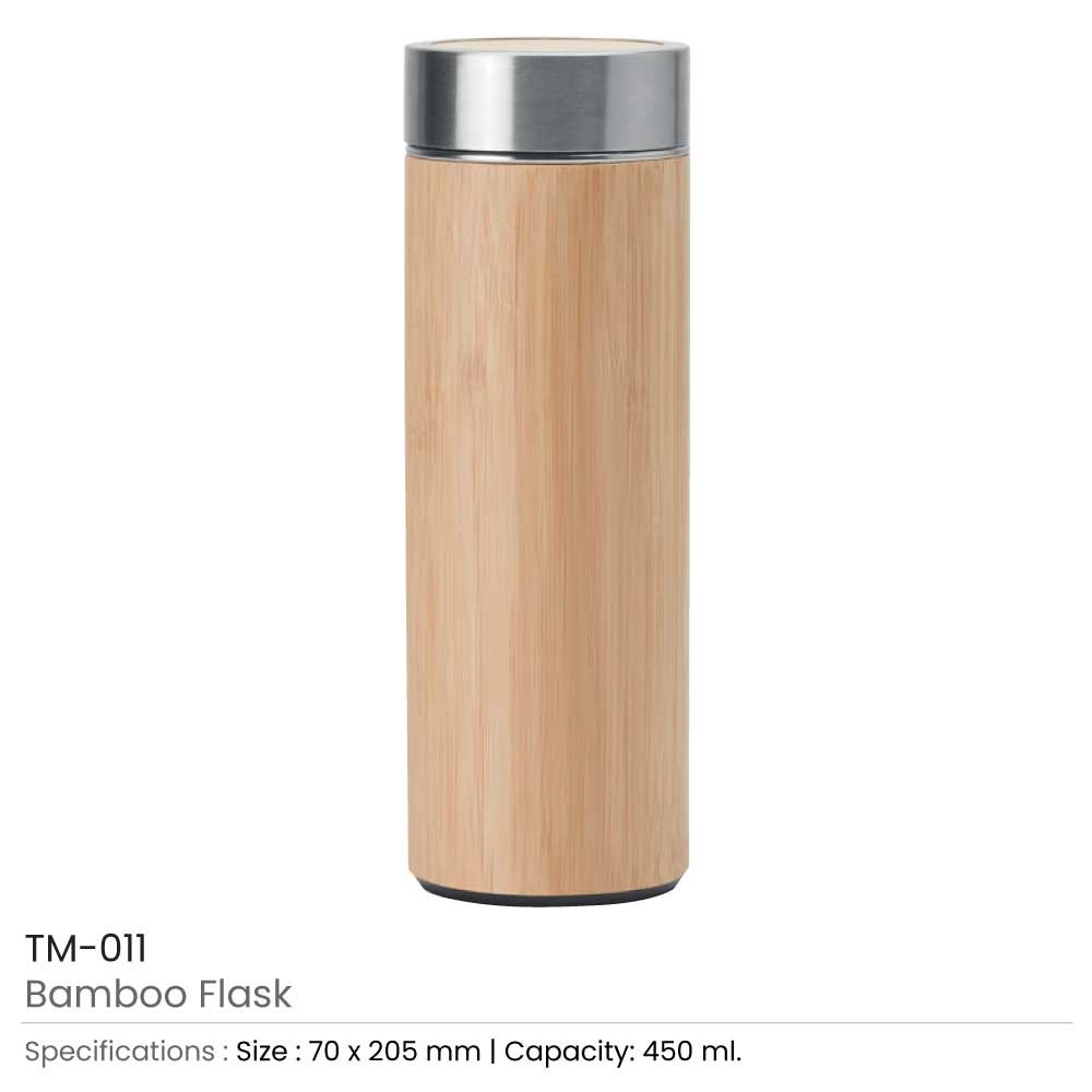 Stainless Steel Bamboo Flask