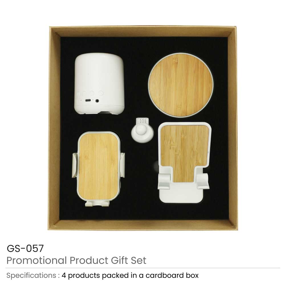 Promotional Tech Gift Sets with Brown Cardboard Gift Box