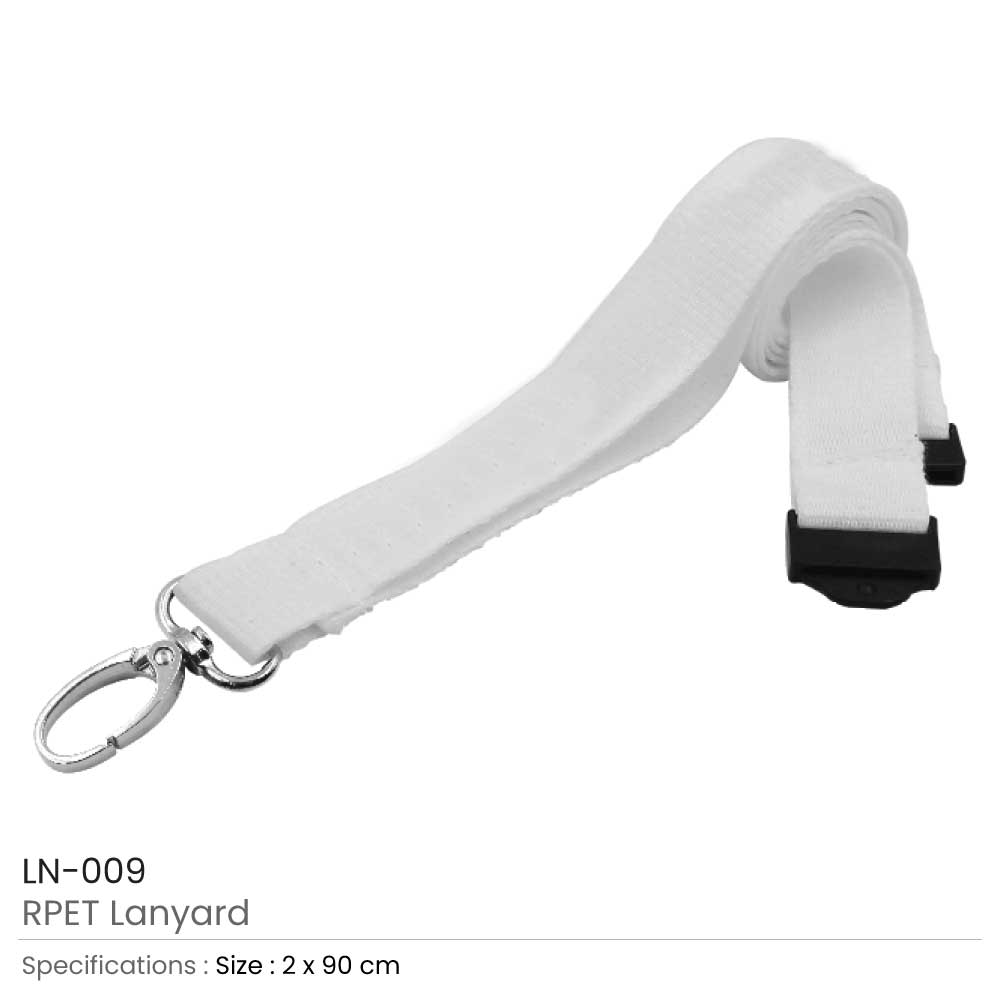 RPET Lanyards with Hooks and Safety Clip