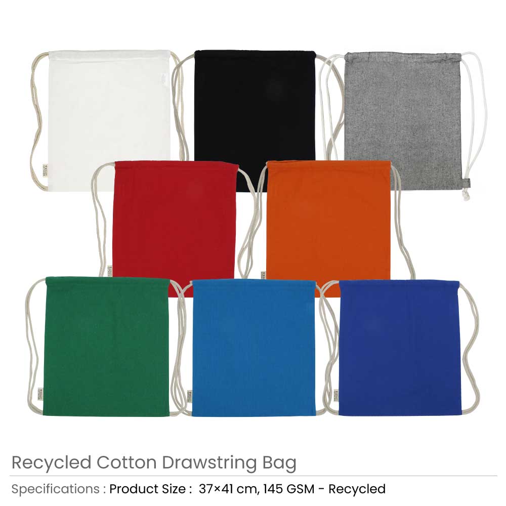 Recycled Drawstring Cotton Bags