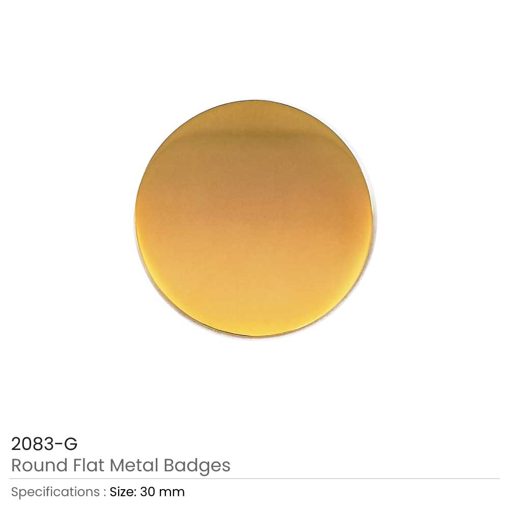 Round Flat Metal Badges