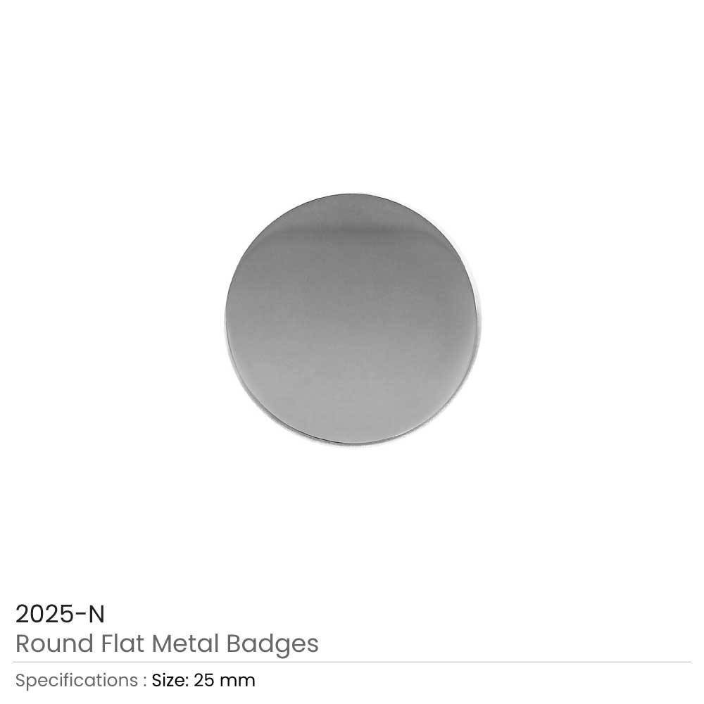 Round Flat Metal Badges