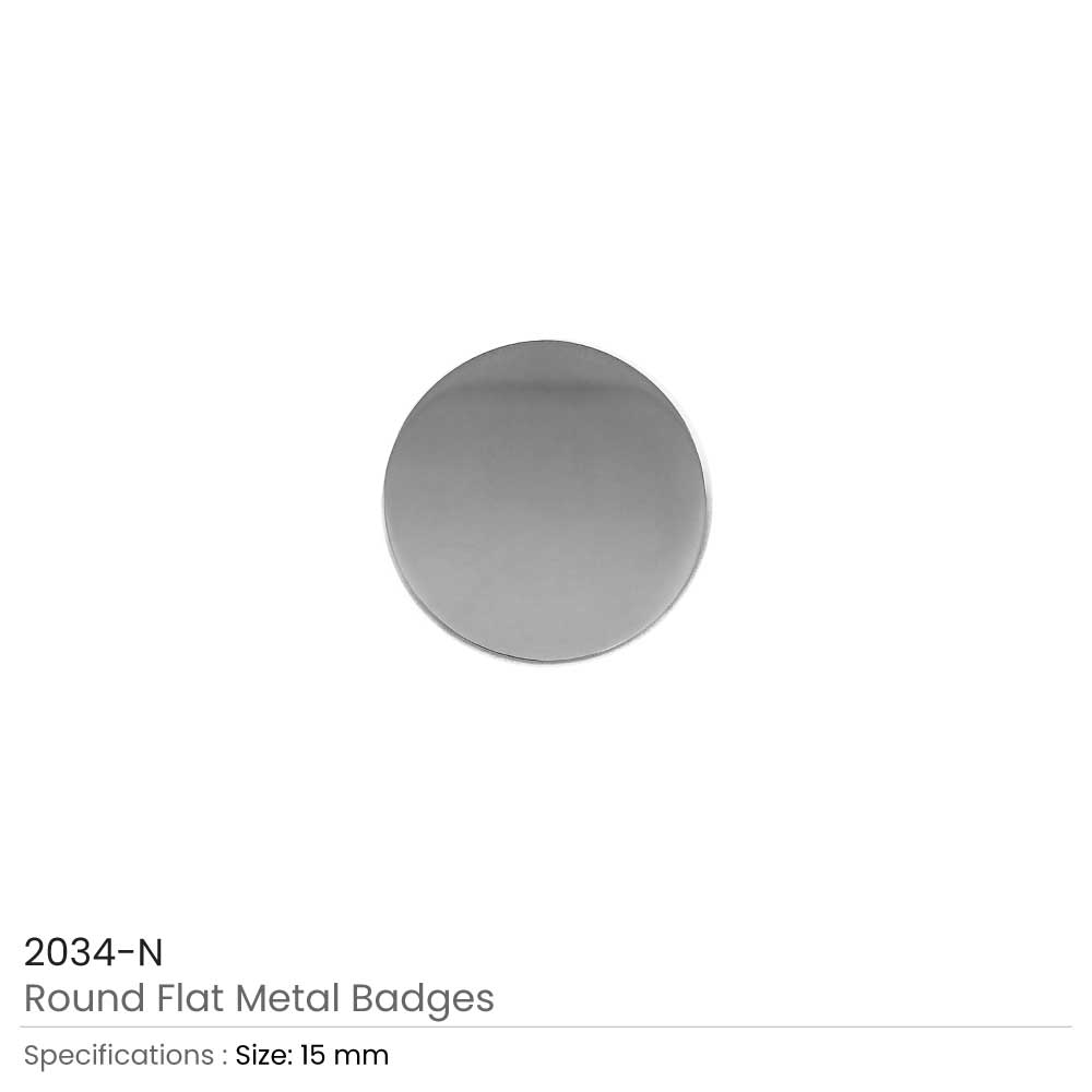 Round Flat Metal Badges