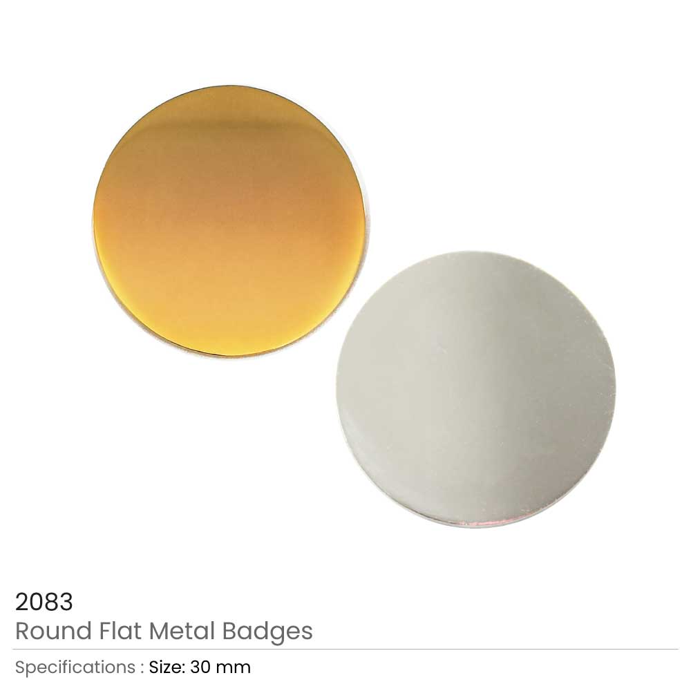 Round Flat Metal Badges