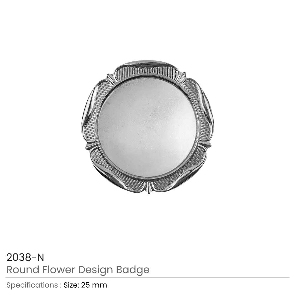 Round Flower Design Logo Badges