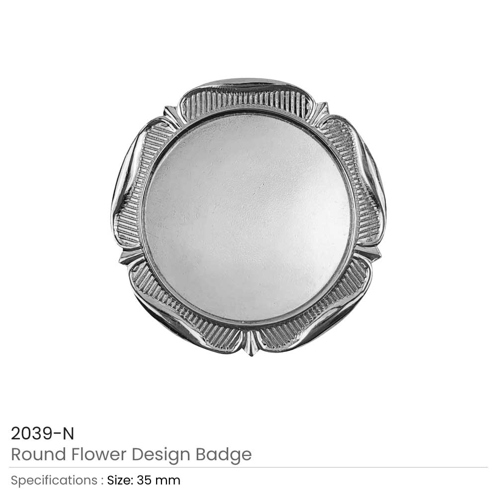 Round Flower Design Logo Badges