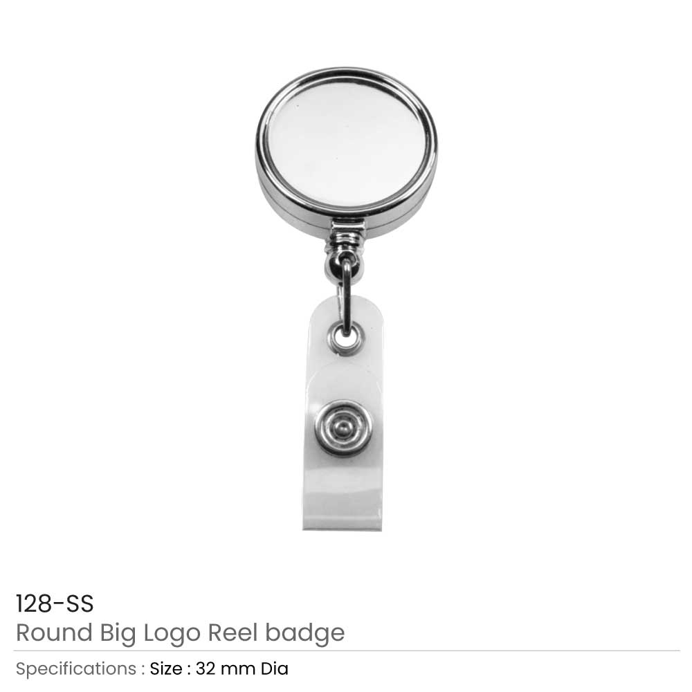 Silver Mirror Shiny Badge Reels