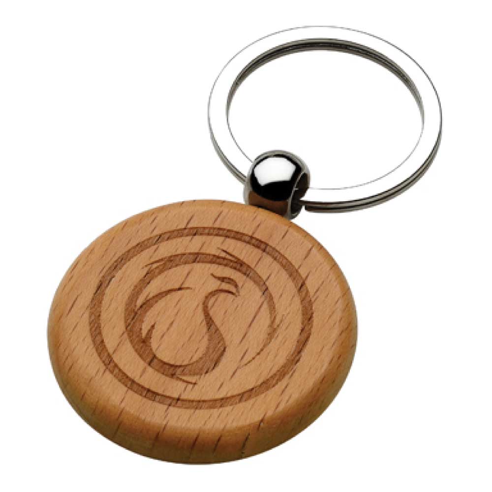 Round Wooden Keychains