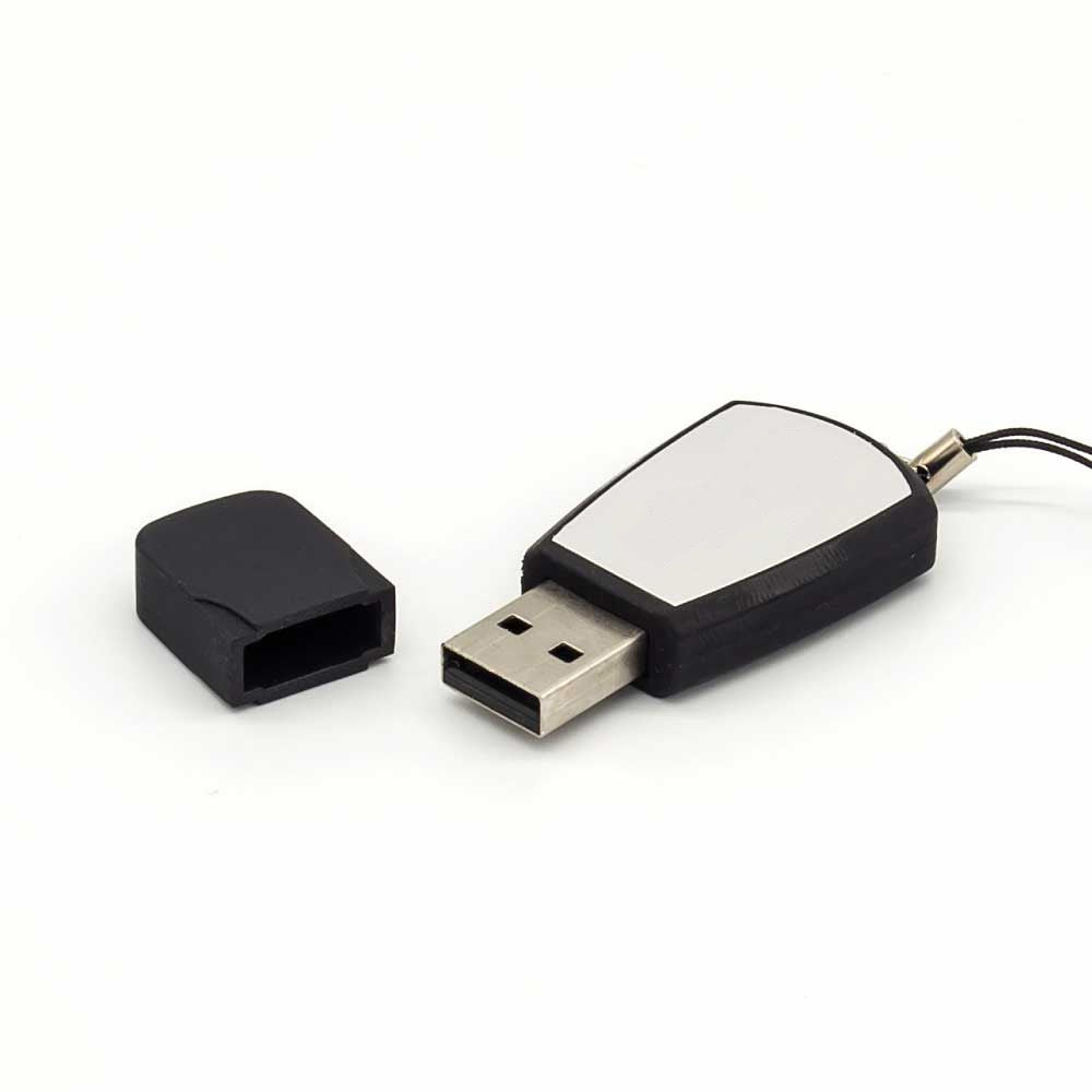 Black Rubberized USB Flash