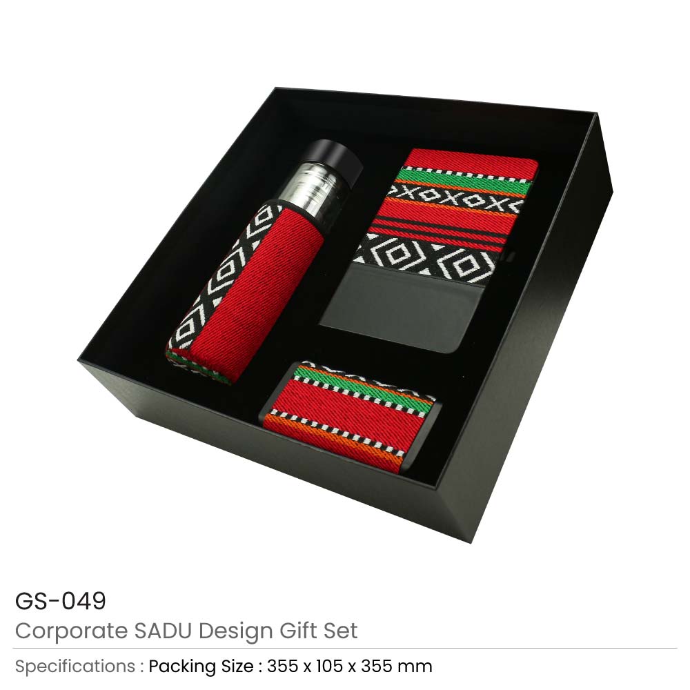 SADU Design Corporate Gift Sets with Bottle Notebook Powerbank