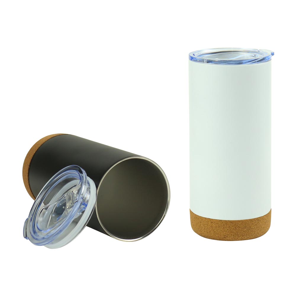 Travel Tumbler with Cork Base 450ml Stainless Steel