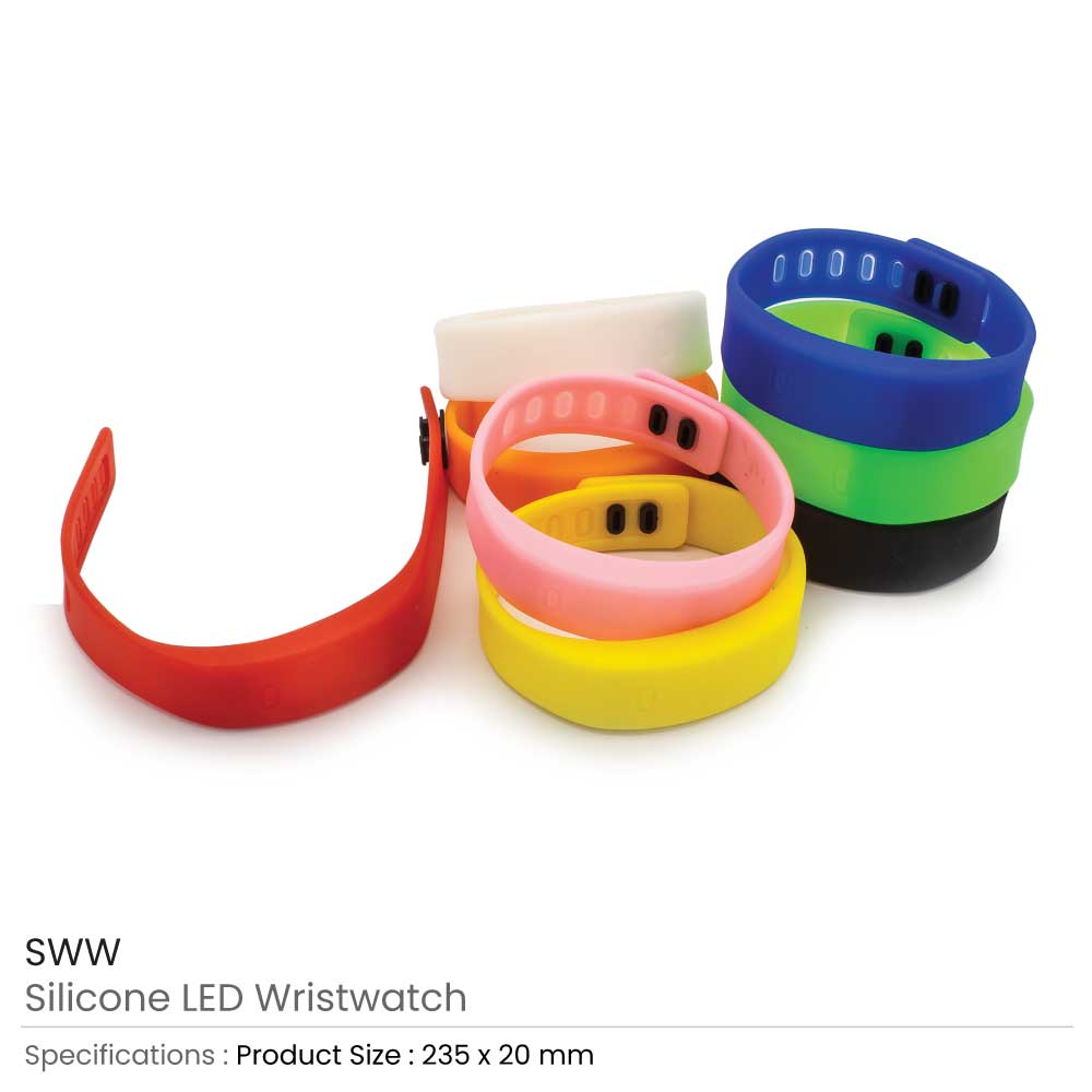 Silicone Wristbands with Digital Watch