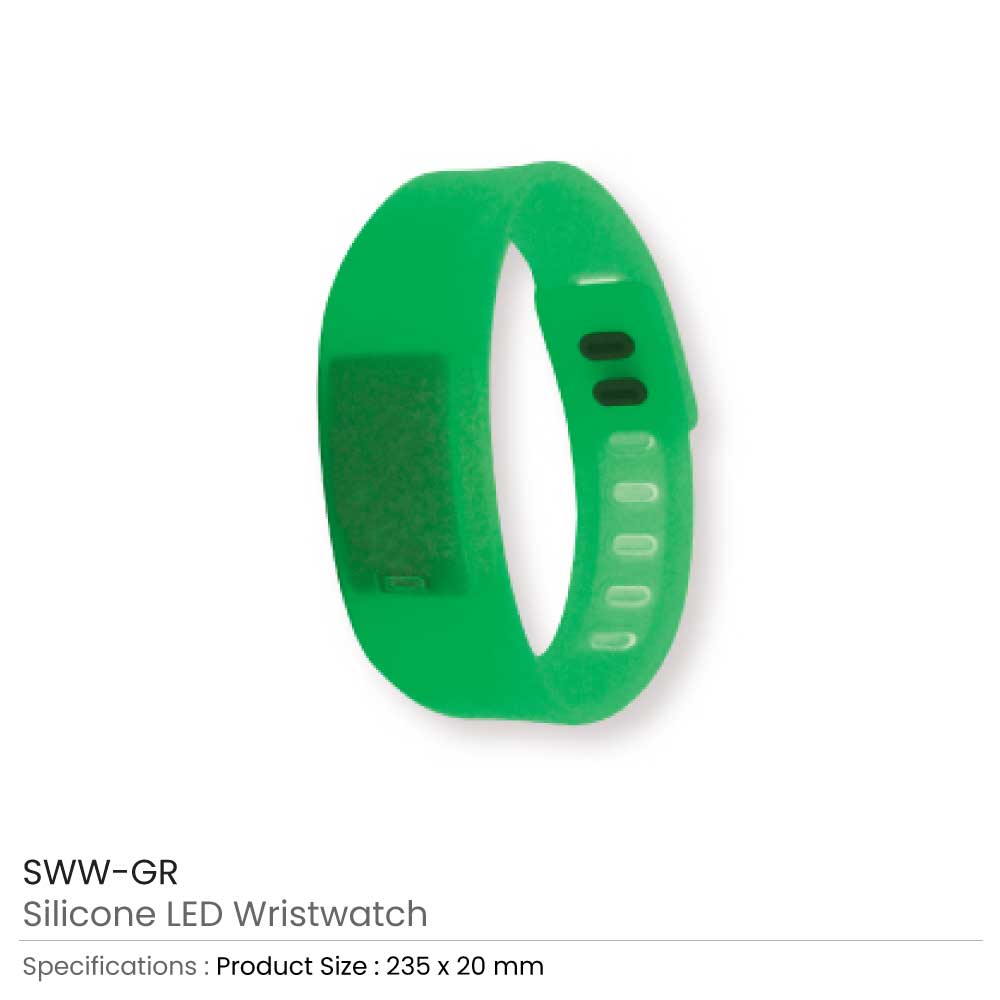 Silicone Wristbands with Digital Watch