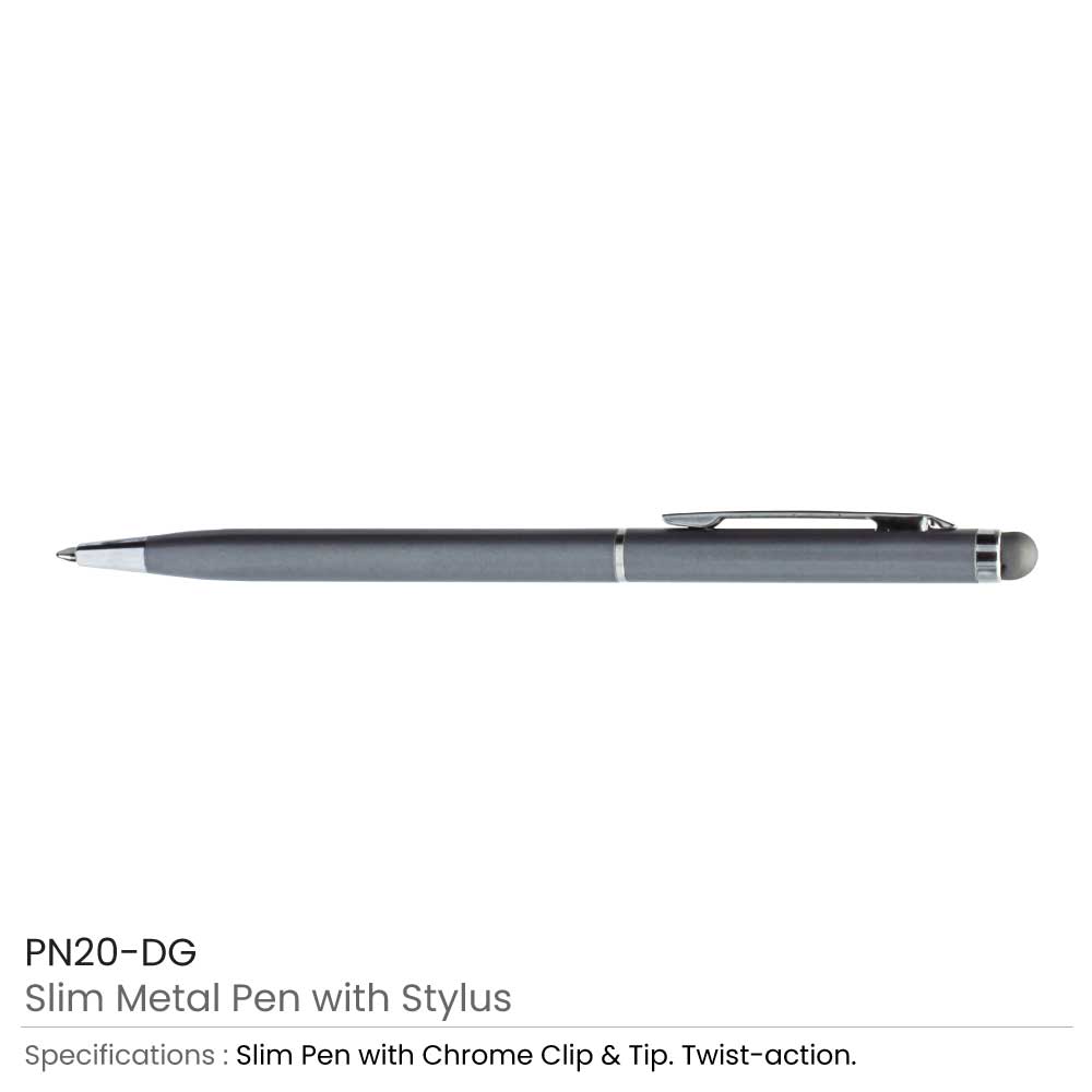 Slim Metal Pens with Stylus