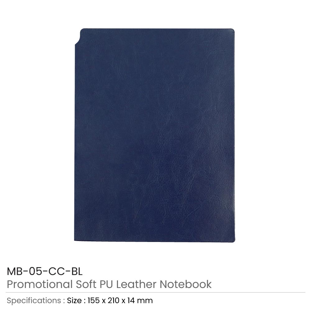 Soft PU Leather A5 Notebooks with Ribbon Bookmark