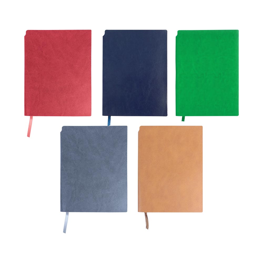 Soft PU Leather A5 Notebooks with Ribbon Bookmark