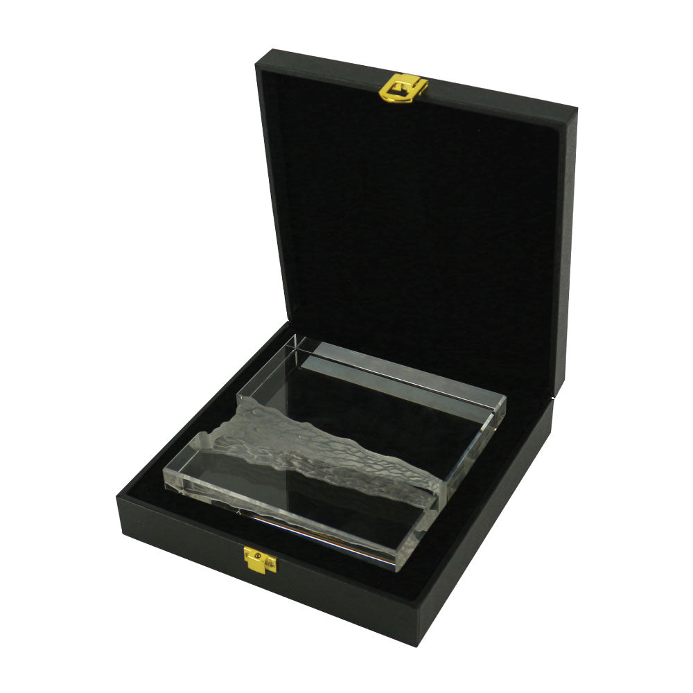 Square Crystal Awards in Hardboard Box