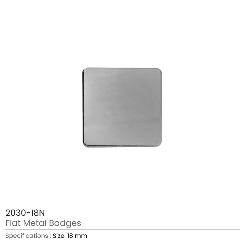 Square Flat Metal Badges