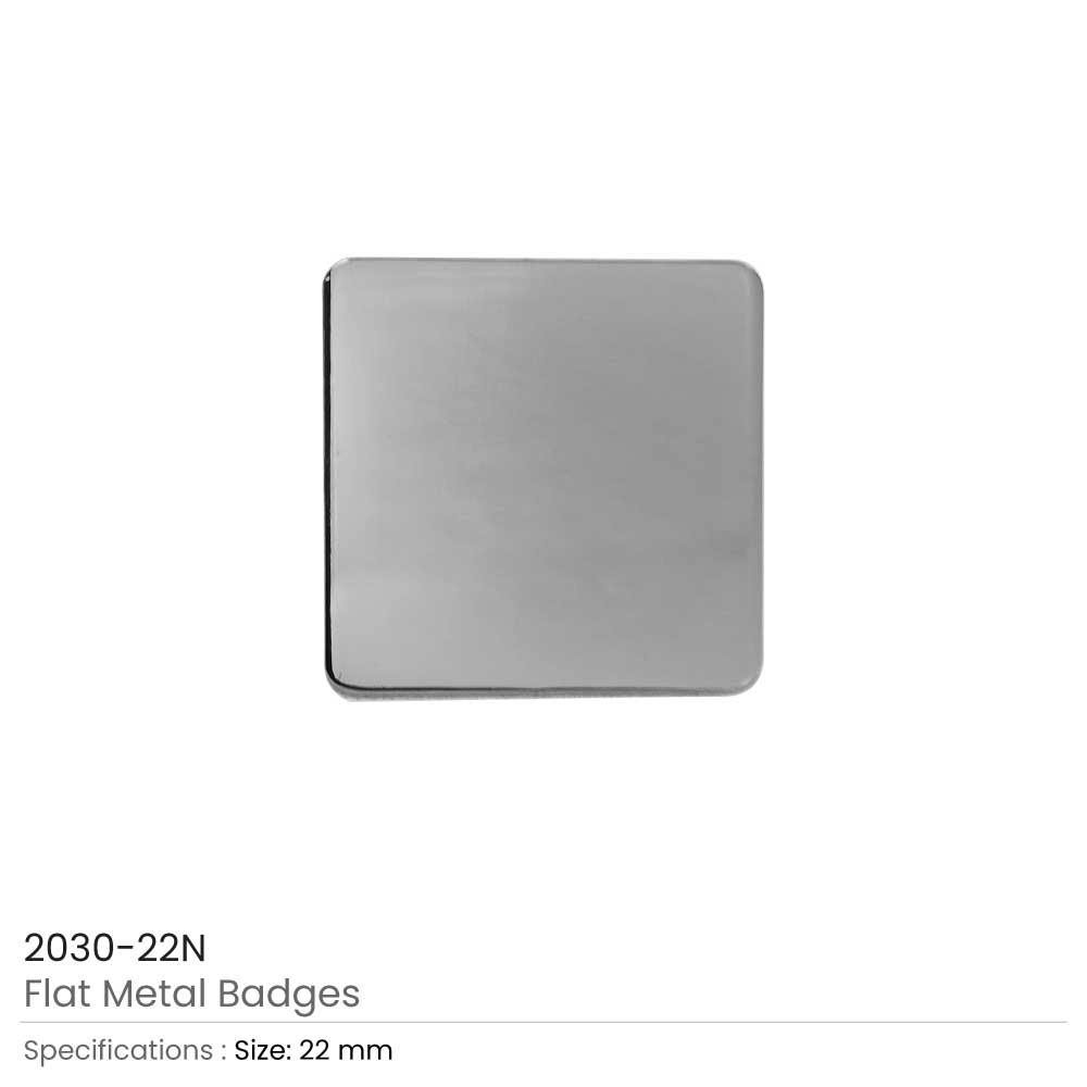 Square Flat Metal Badges