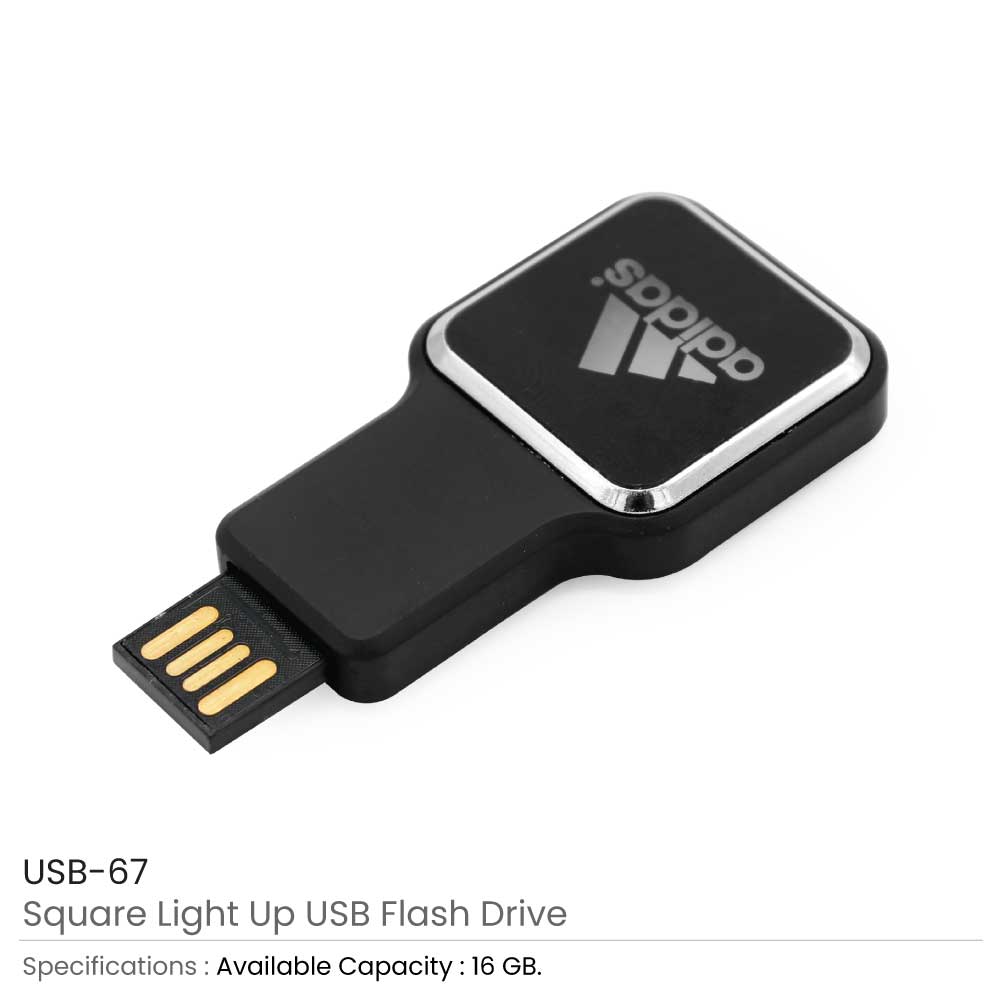 Square Light Up Logo USB