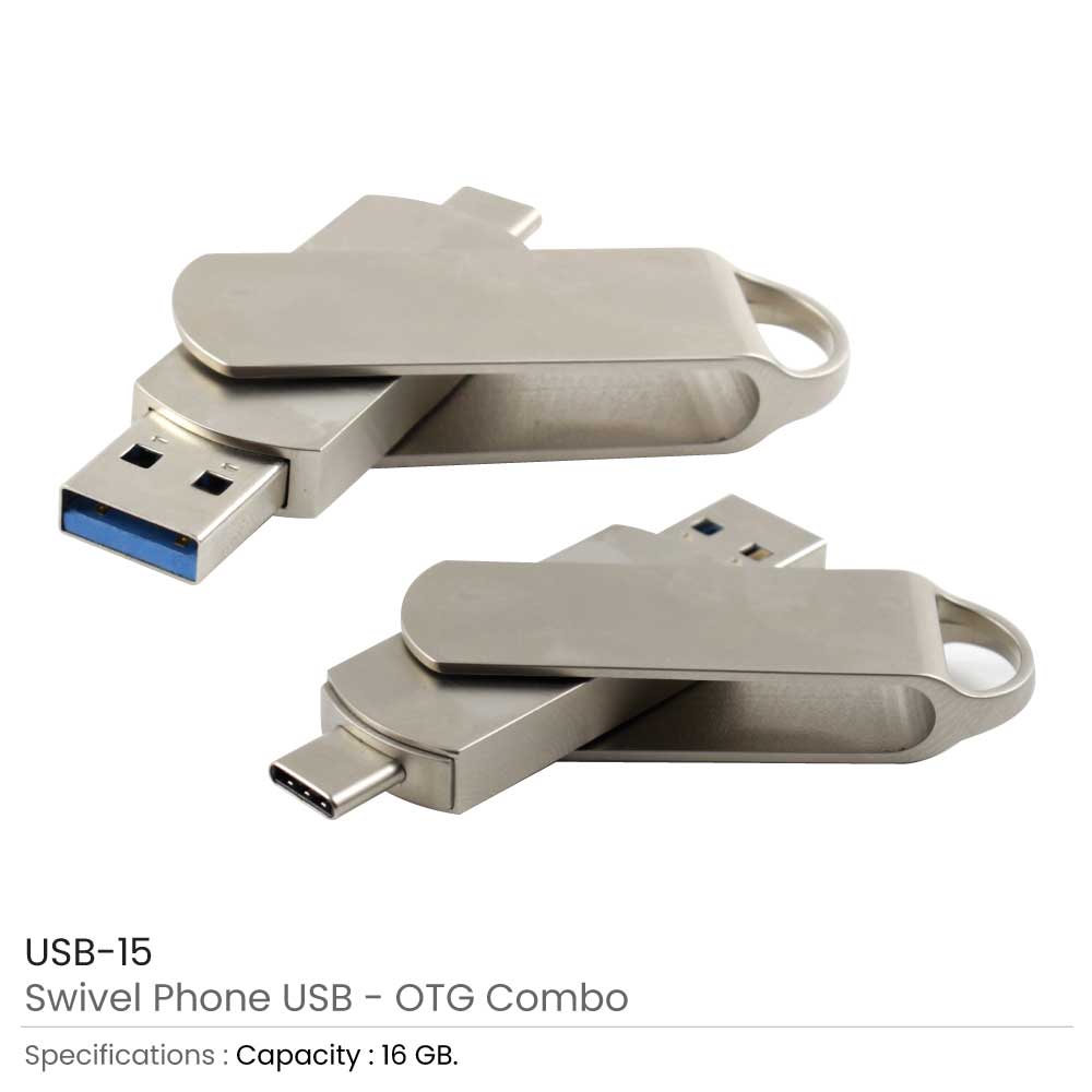 Swivel Phone USB OTG Combo