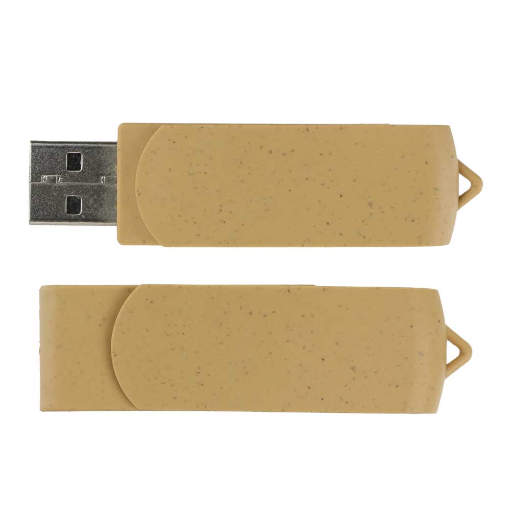 Wheat Straw Swivel USB Flash Drives