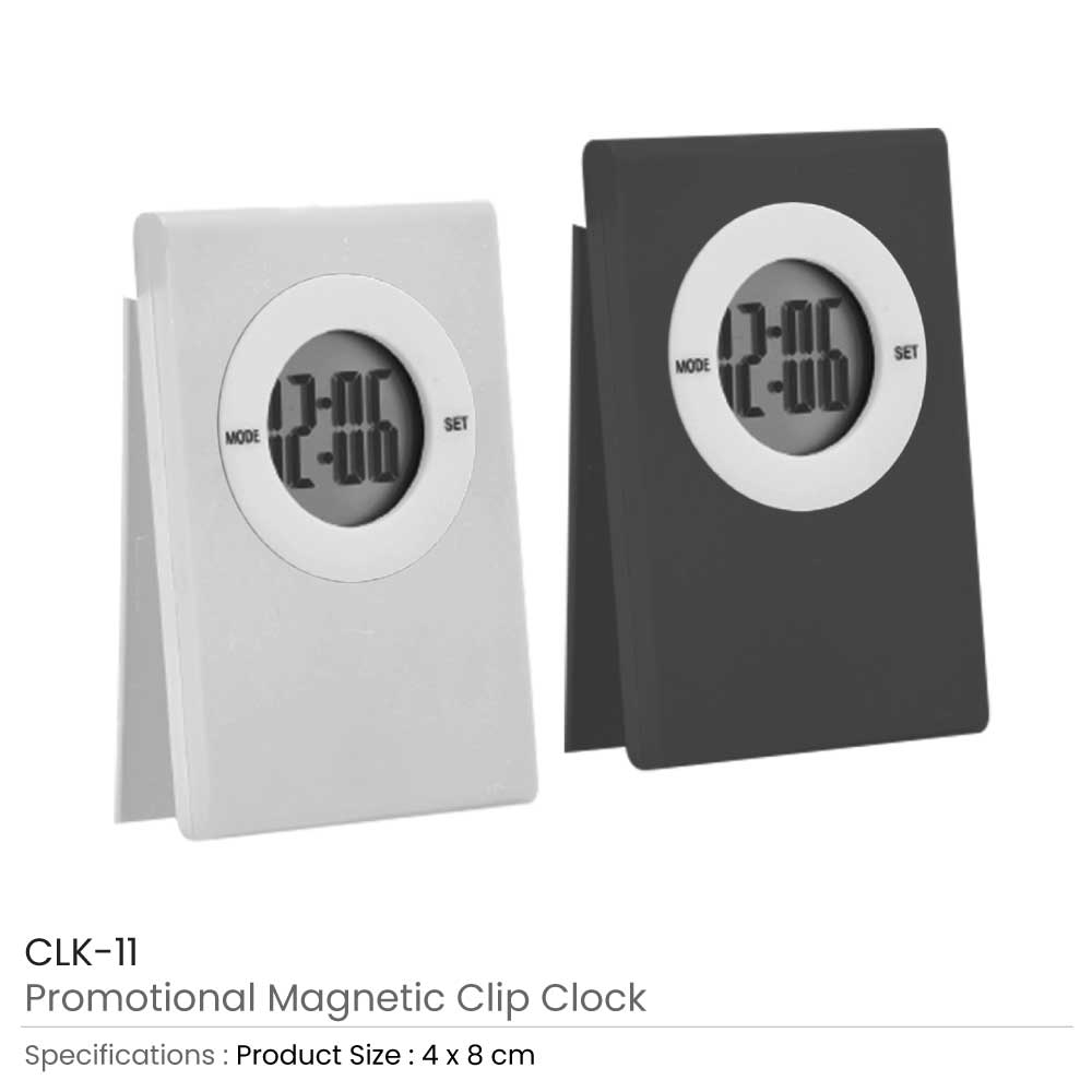 Table Clock with Magnetic Clip