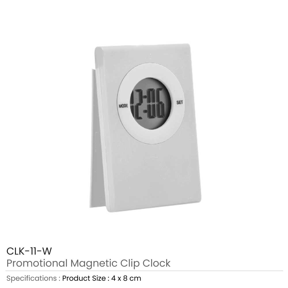 Table Clock with Magnetic Clip