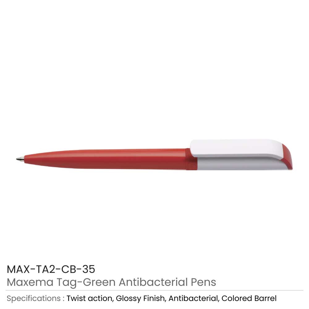 Tag Green Anti-Bacterial Pens