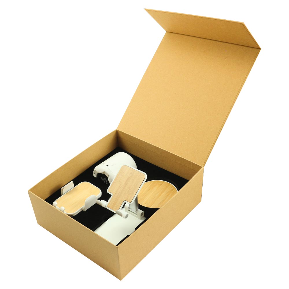 Promotional Tech Gift Sets with Brown Cardboard Gift Box