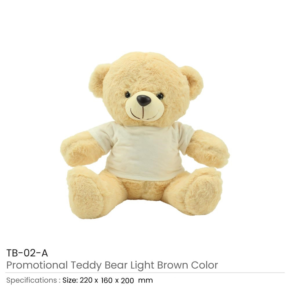 Promotional Teddy Bear Toys with Printable White Tshirt