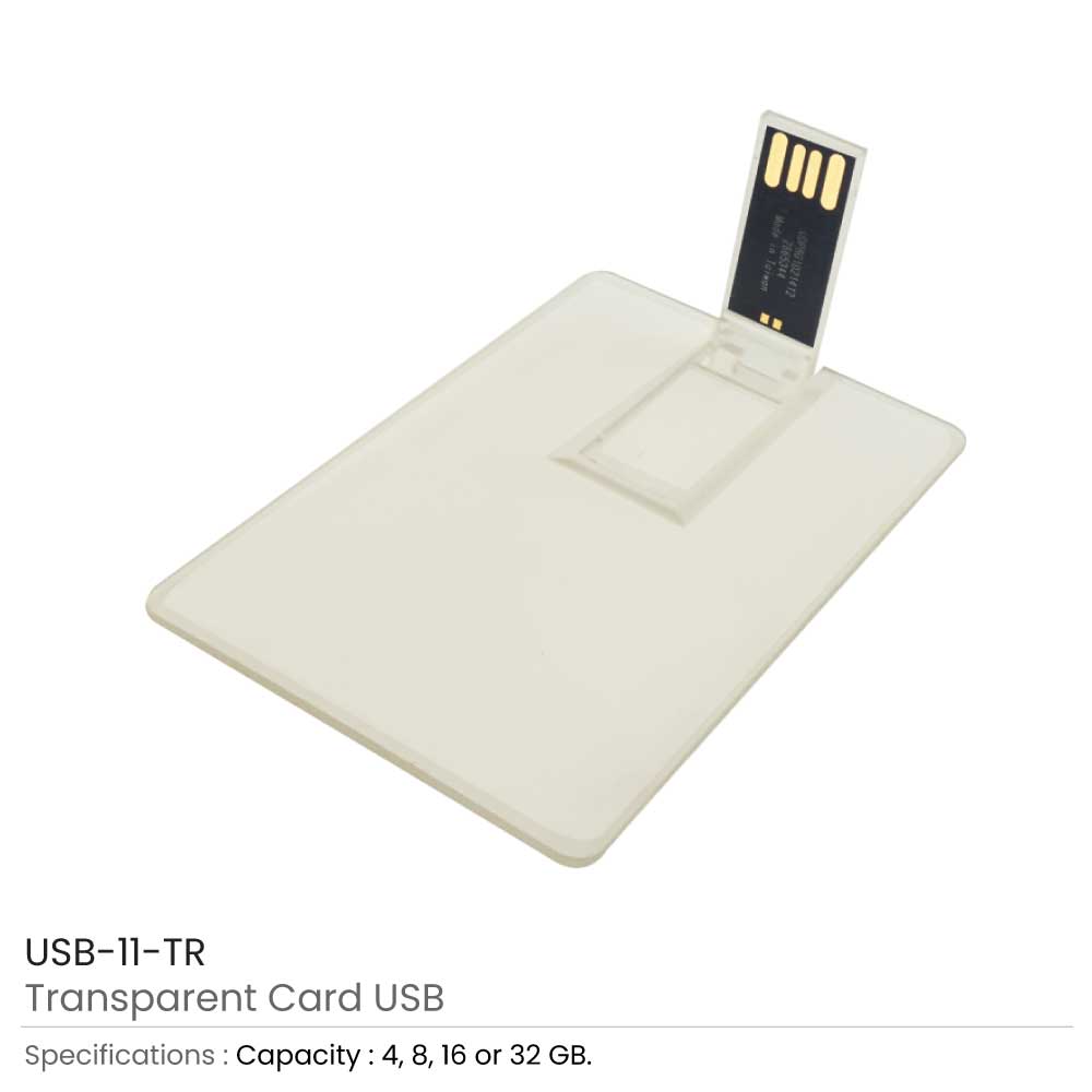 Transparent Card Size USB Flash Drives