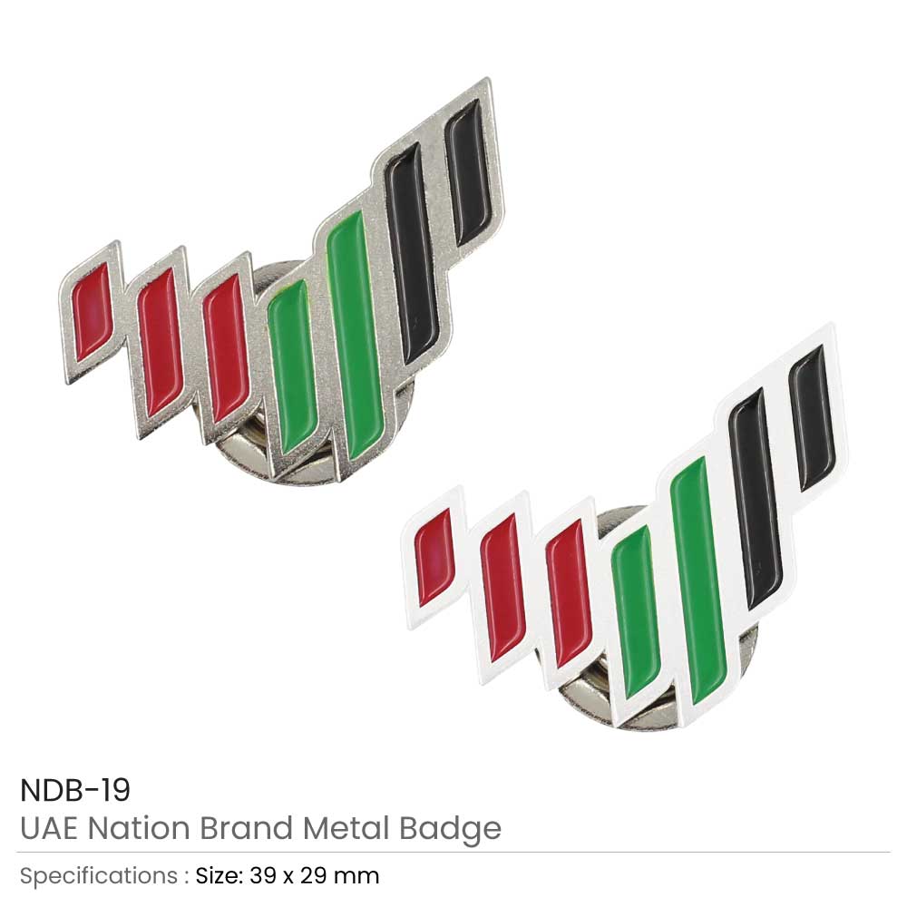 UAE National Brand Metal Badges