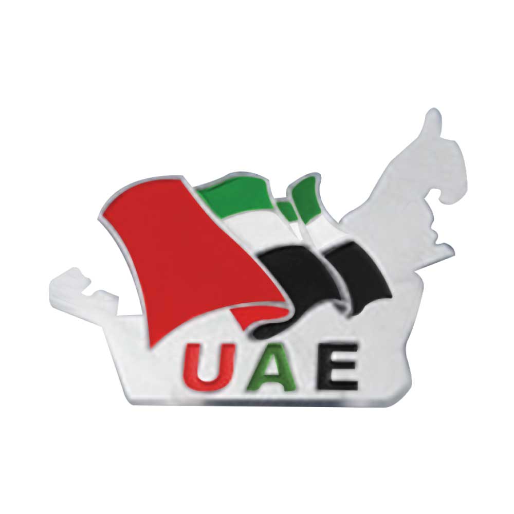 UAE Map Shape Flag Badges