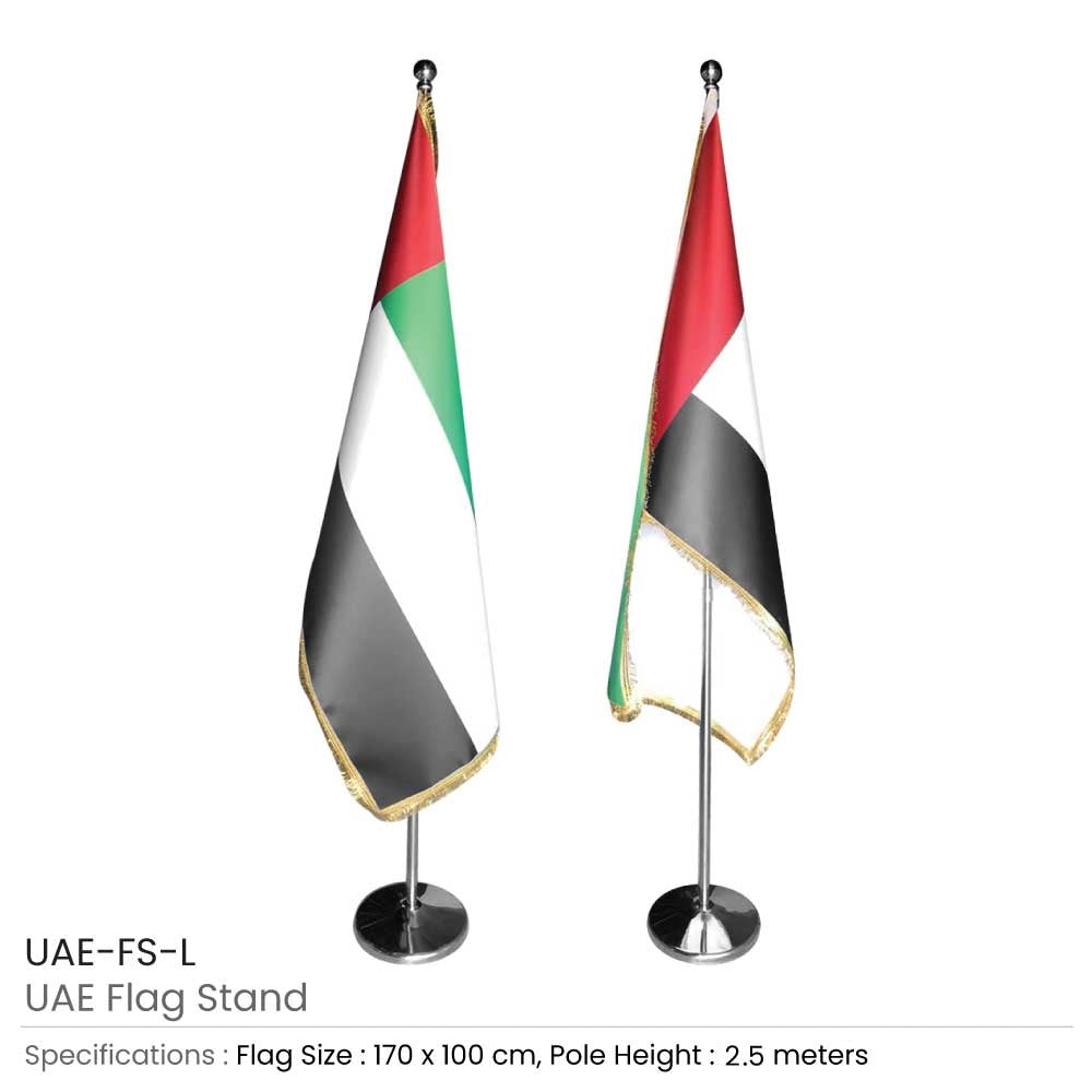 UAE Flag Large Size with Stand