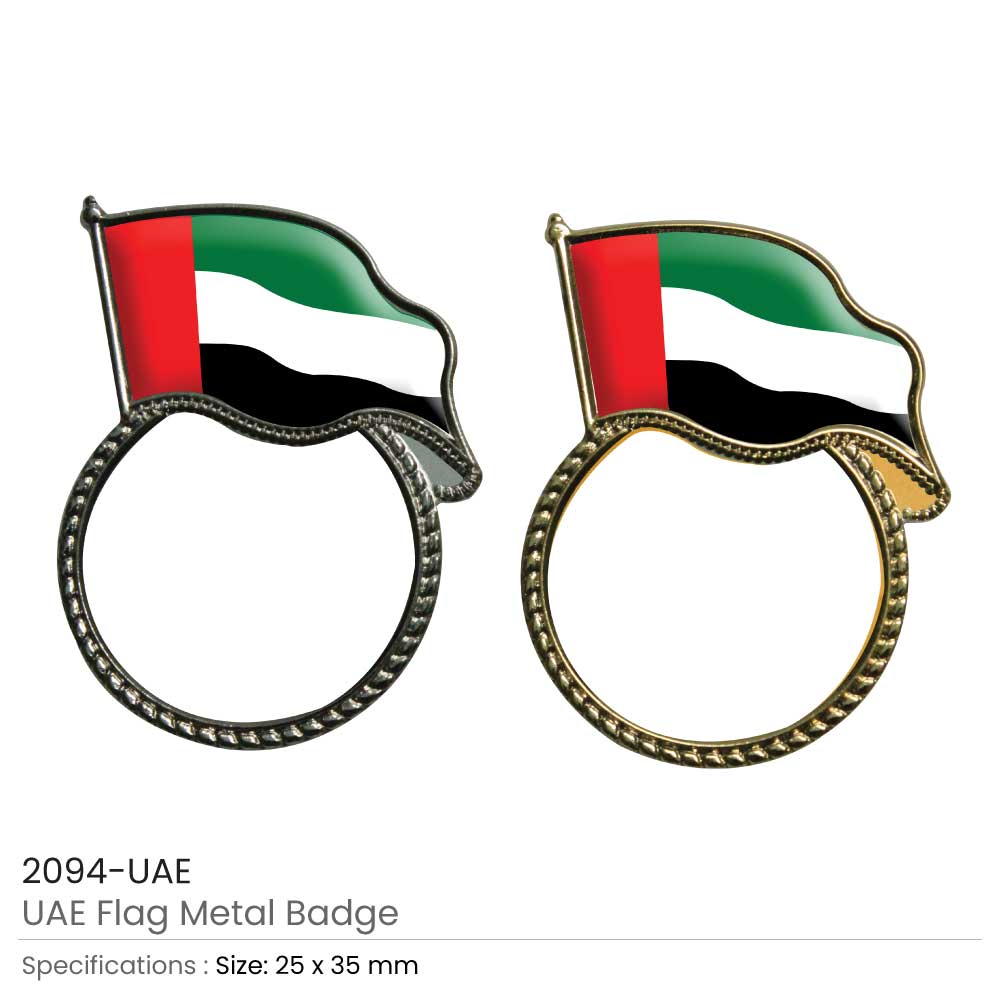 UAE Flag Metal Badges