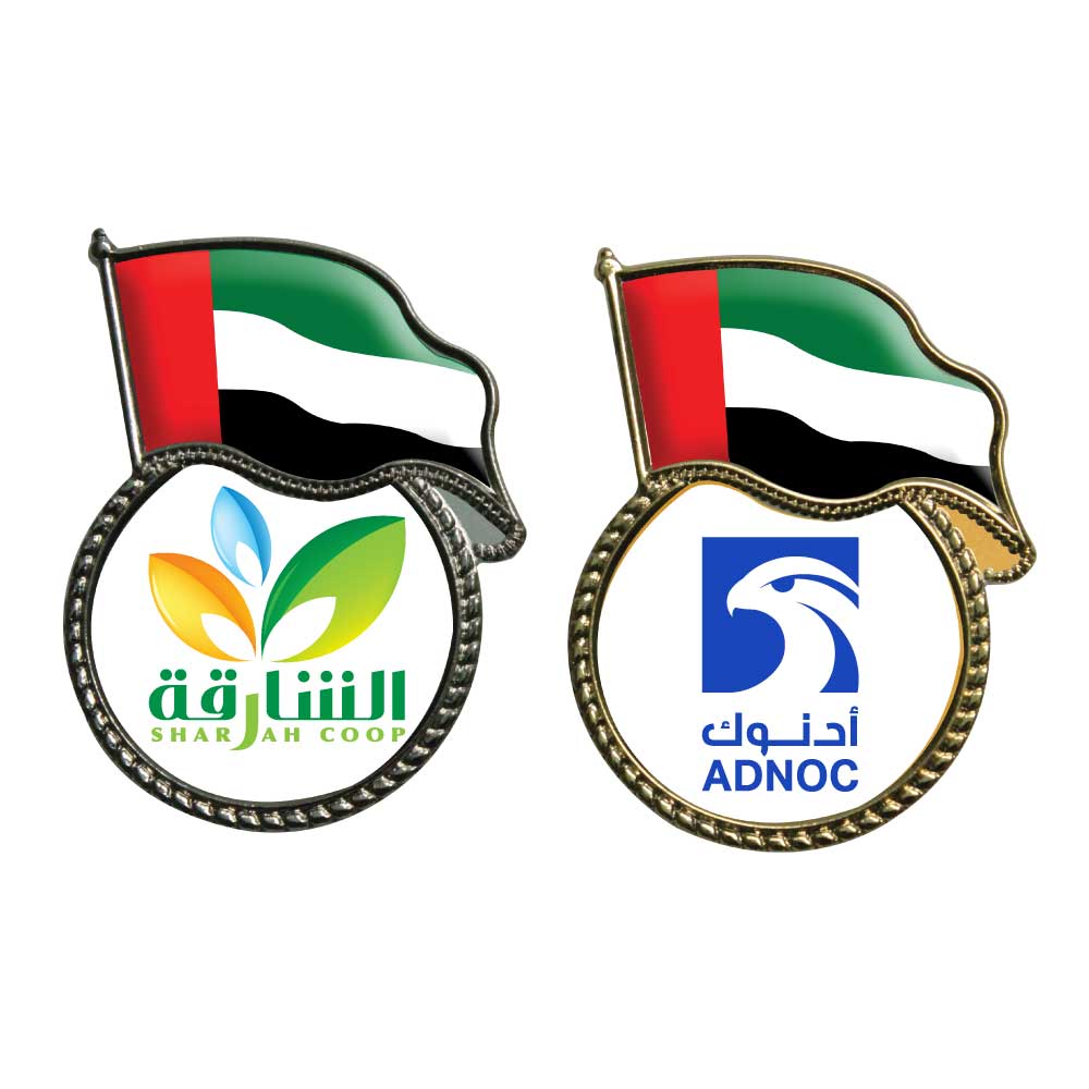 UAE Flag Metal Badges