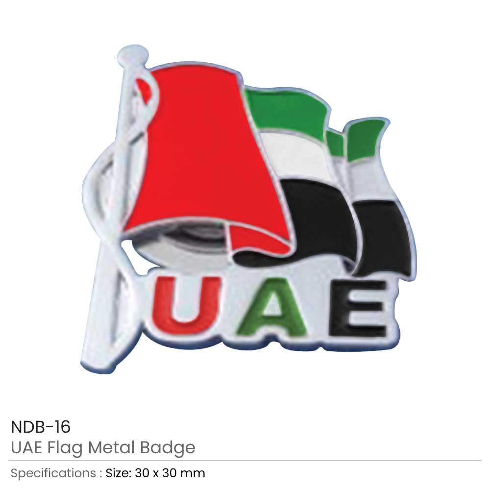 UAE Flag Metal Badges with Magnet